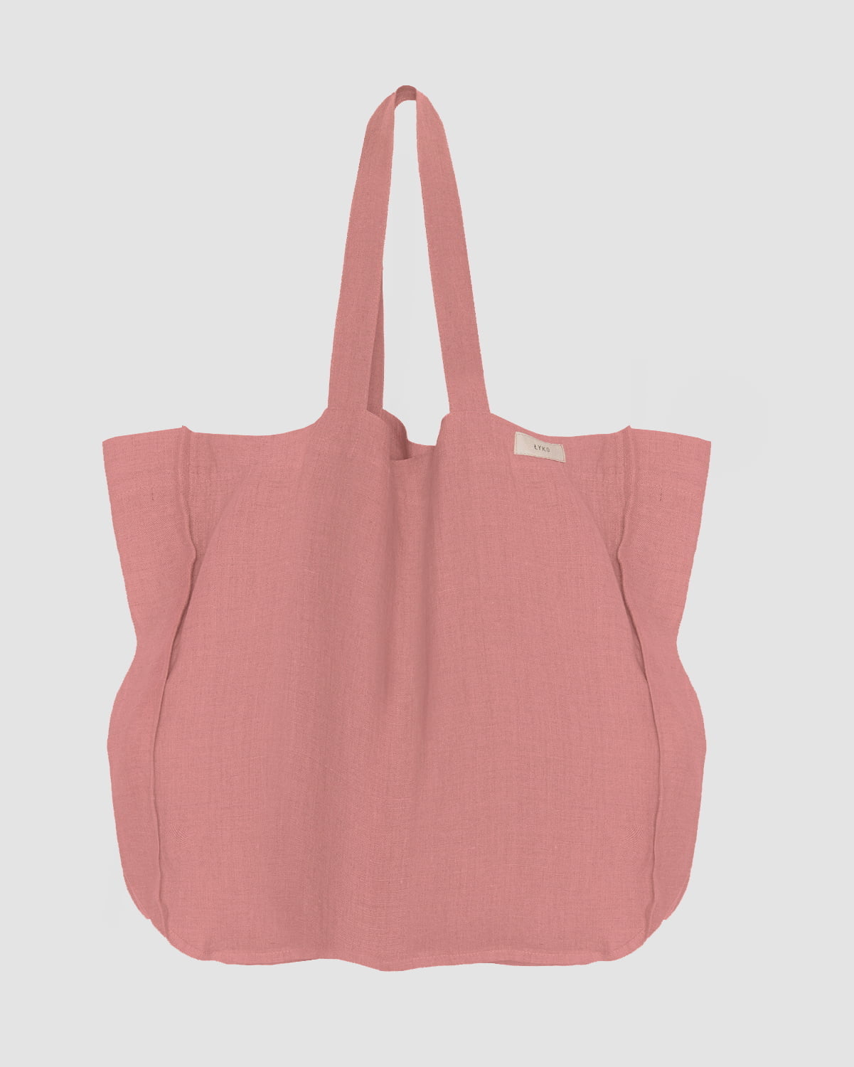 Lniana torba w kolorze różowym