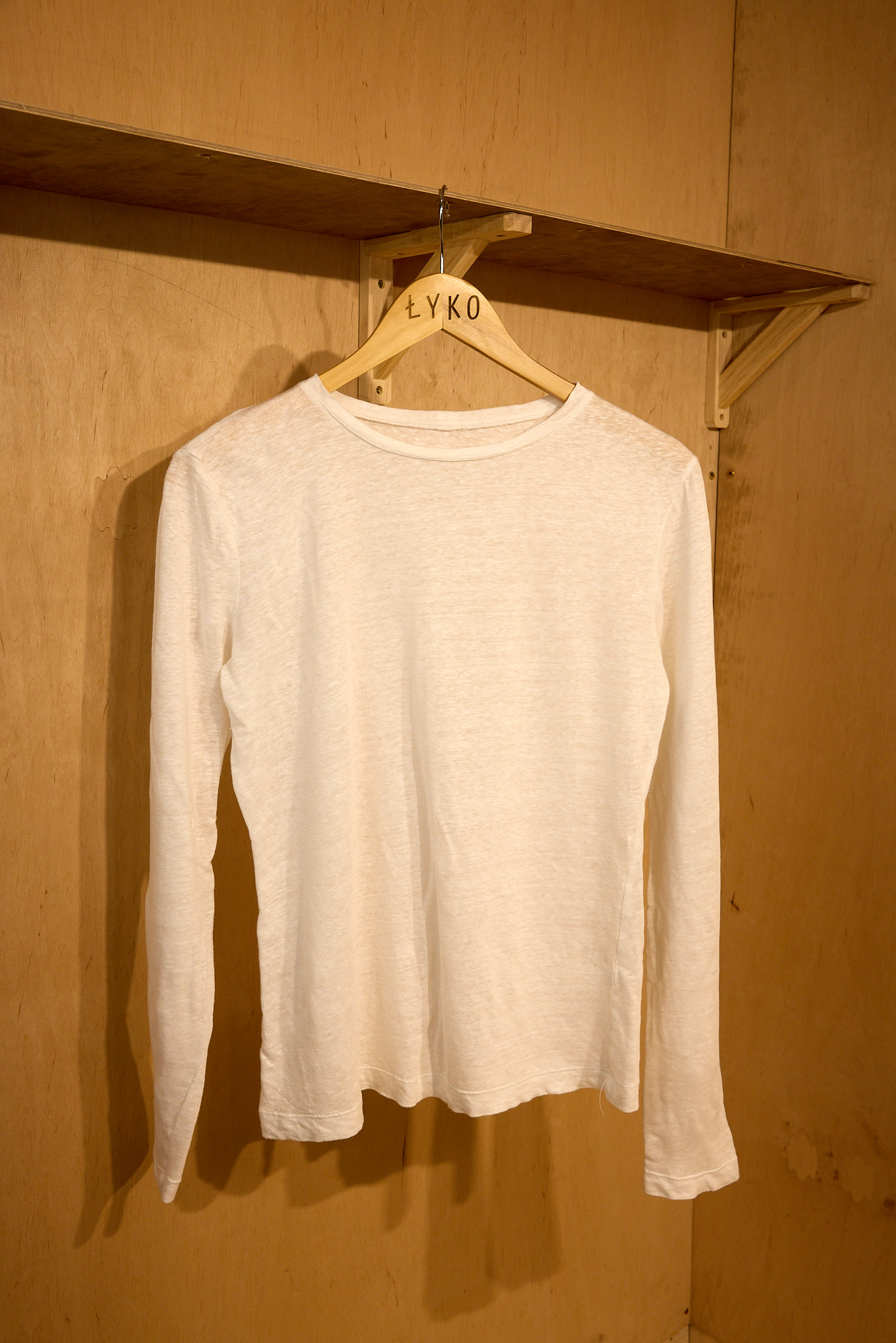 Longsleeve z dzianiny lnianej